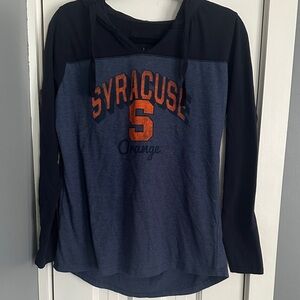 Women's Syracuse Long Sleeve Tee - Navy and Orange